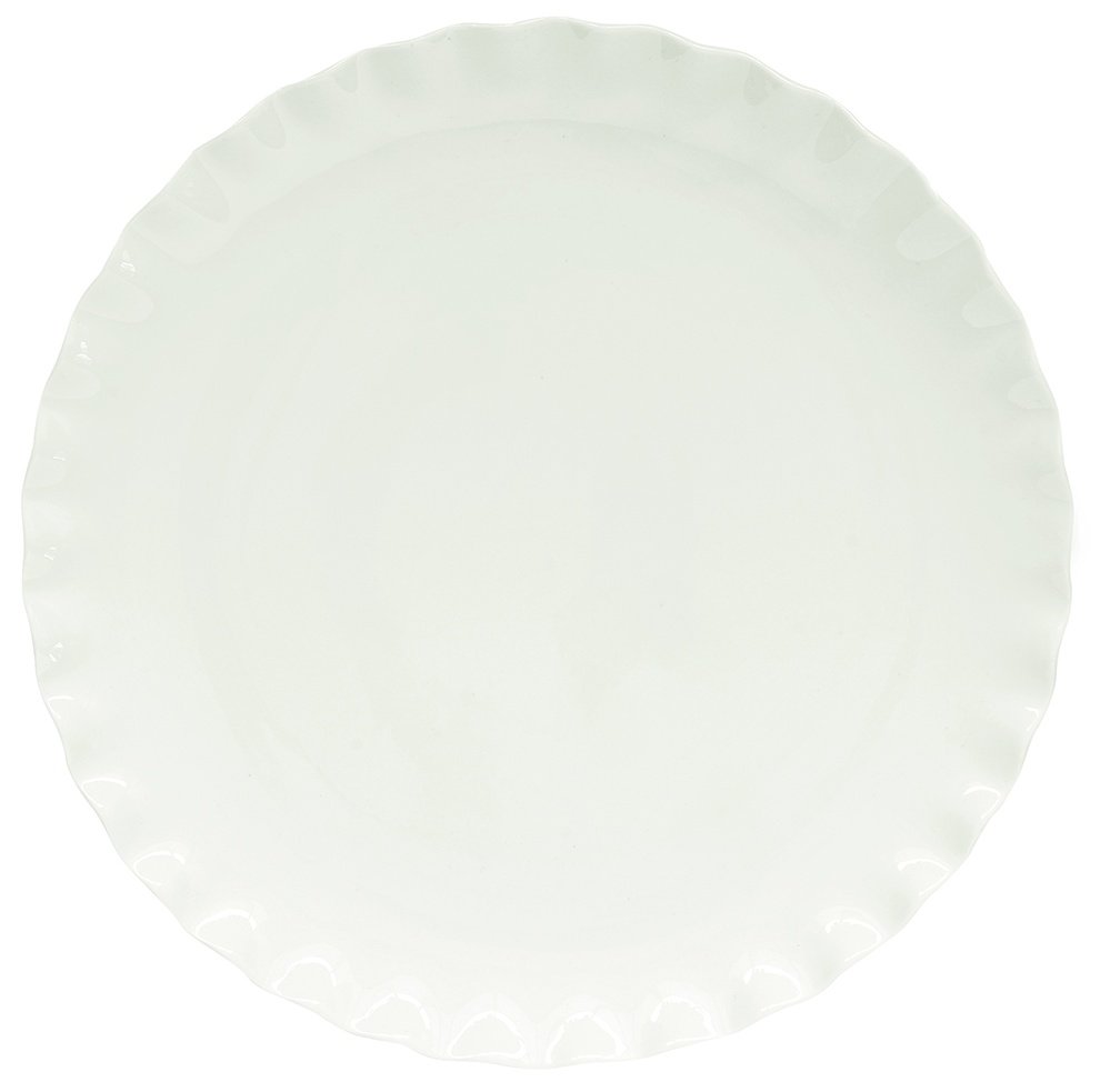 Porcelánový dezertní talíř Onde White velký