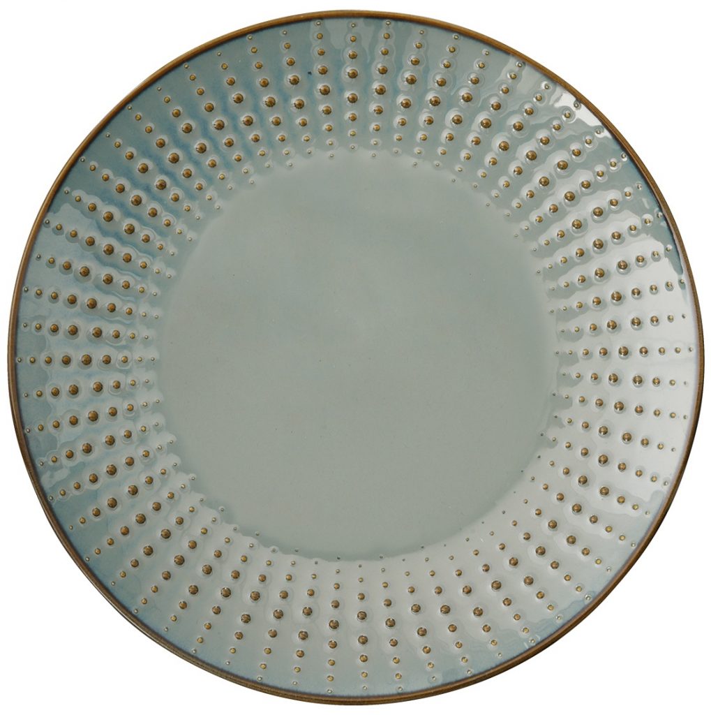 Porcelánový jídelní talíř Drops Celadon