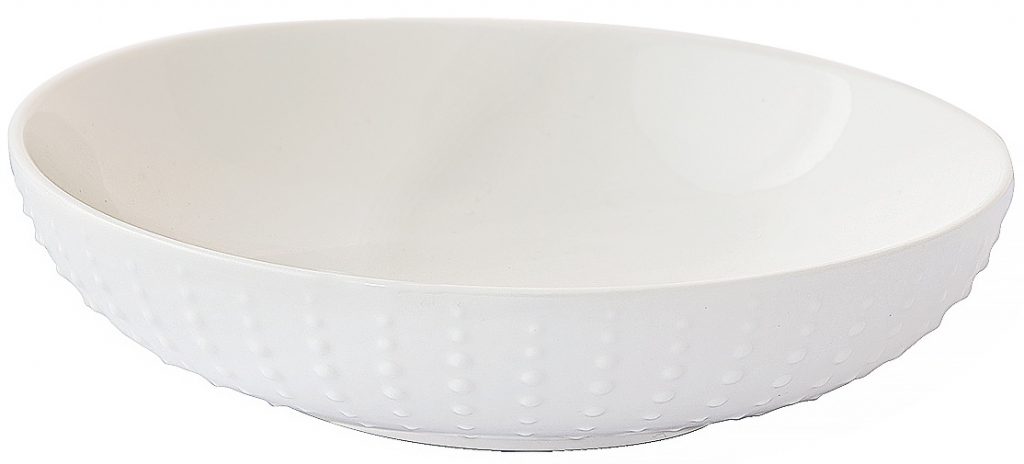 Porcelánový polévkový talíř Drops White