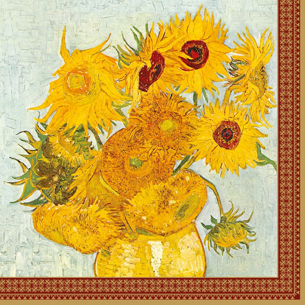 Papírový ubrousek Vase With Twelve Sunflowers