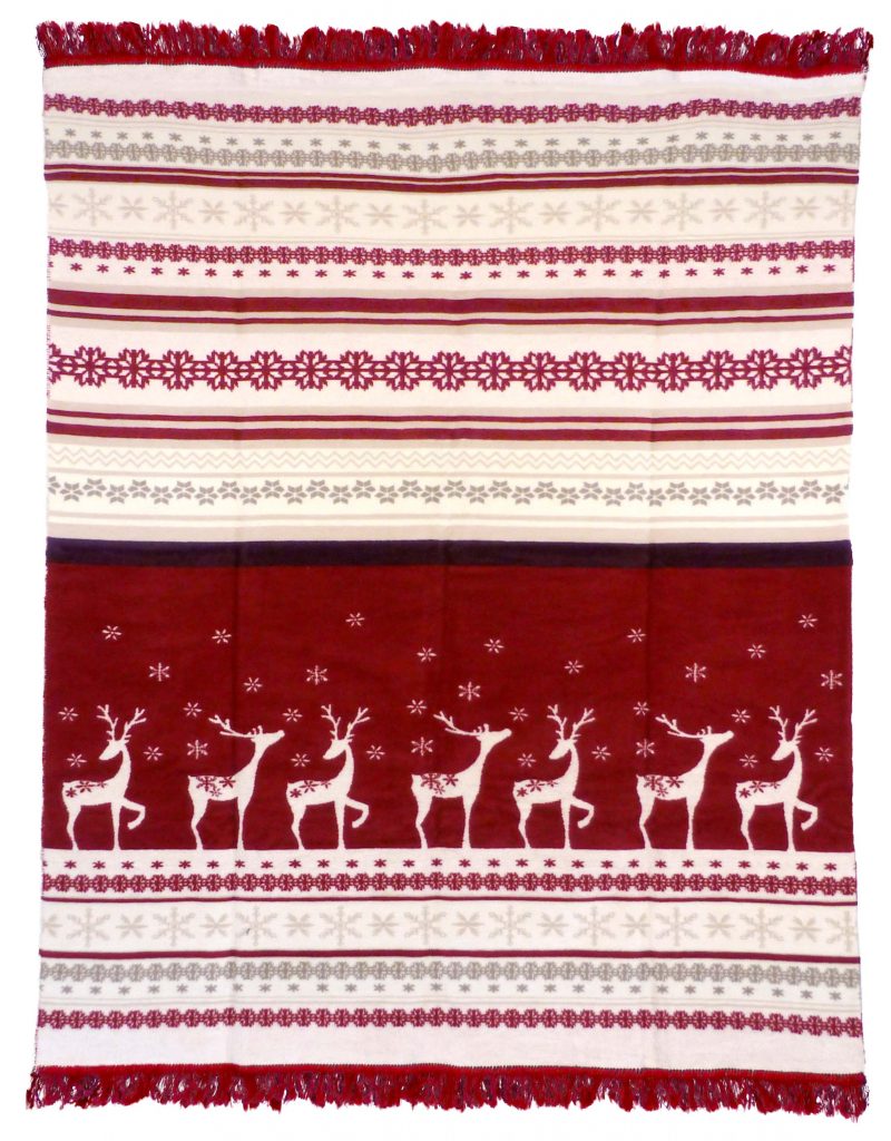 Vánoční deka Rudolf Red