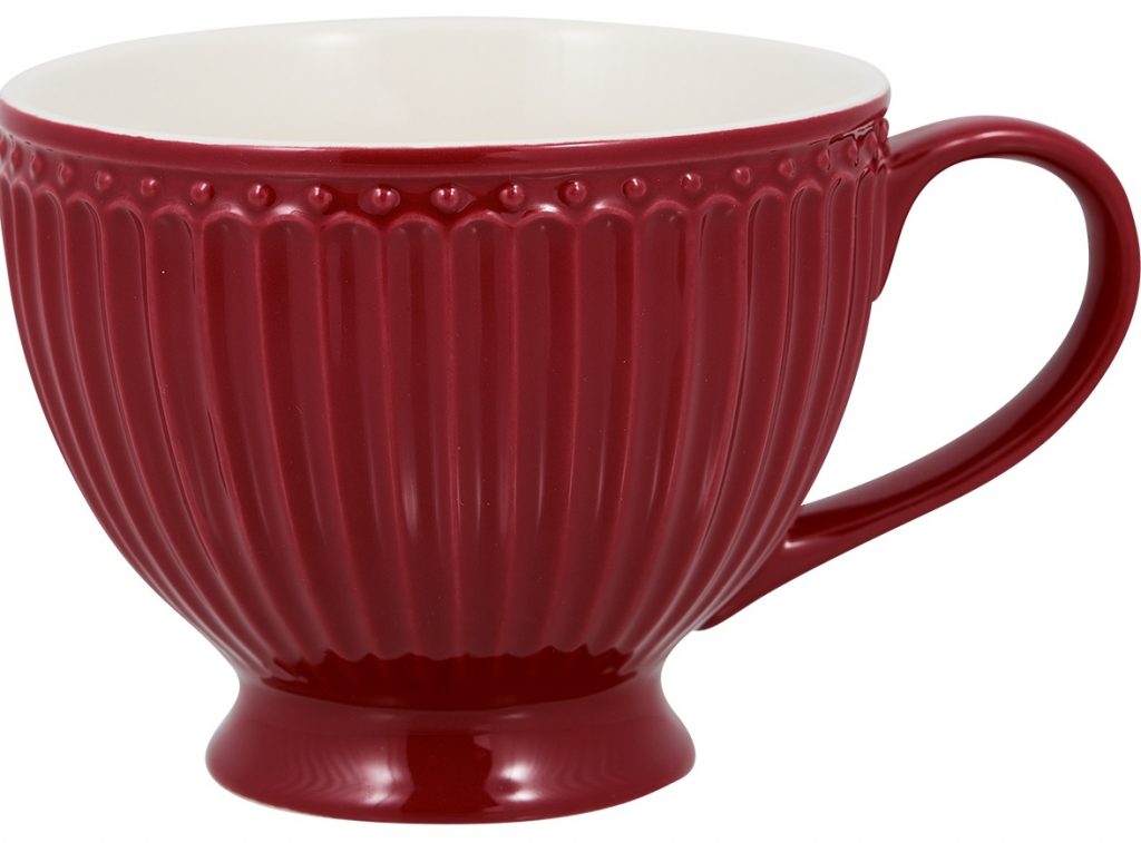 Porcelánový hrnek na čaj Alice Claret Red