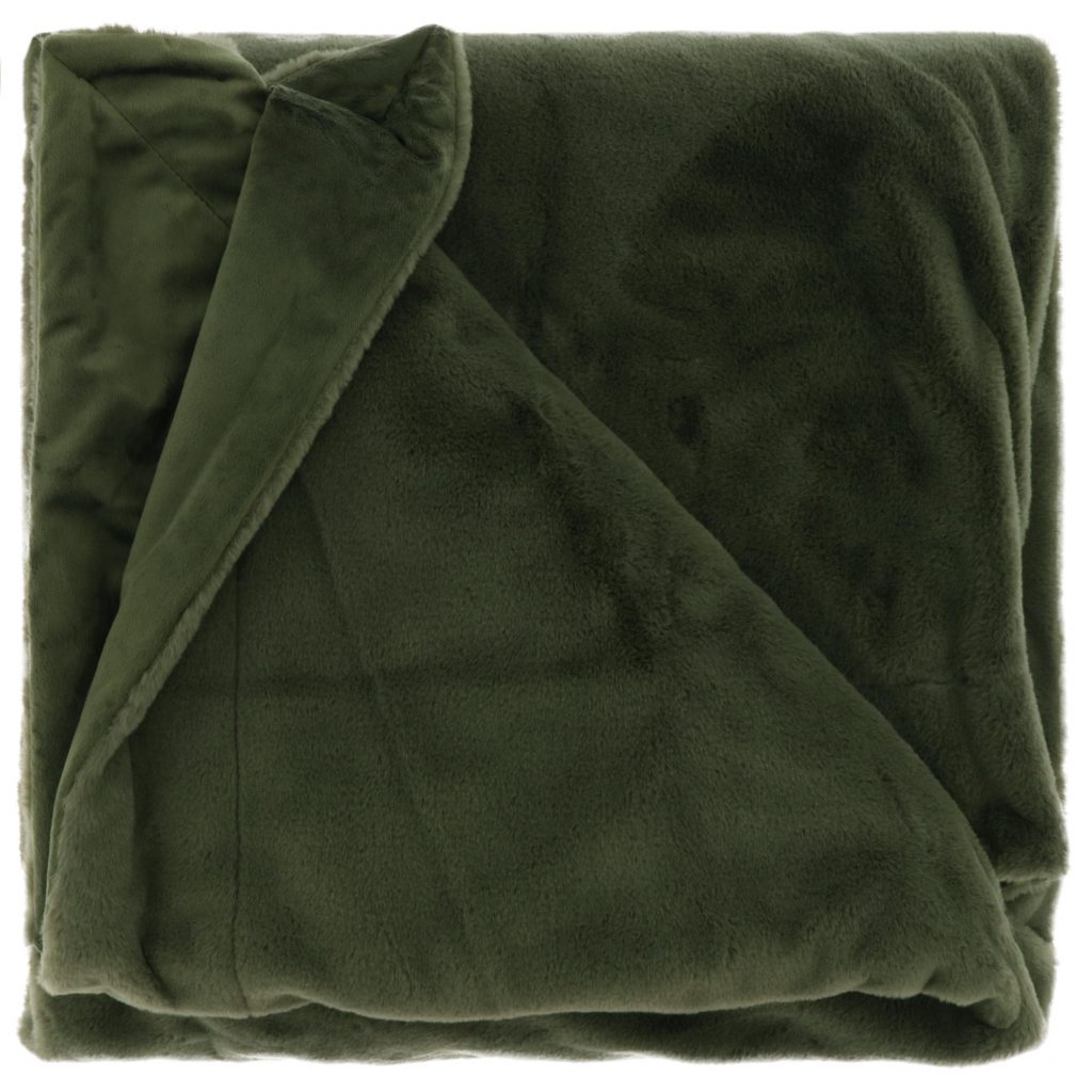 Heboučká deka Klaas v tmavě zelené