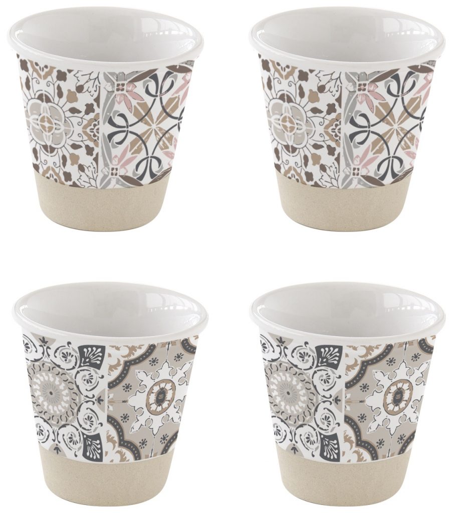 Keramické pohárky na kávu Casa Decor Grey