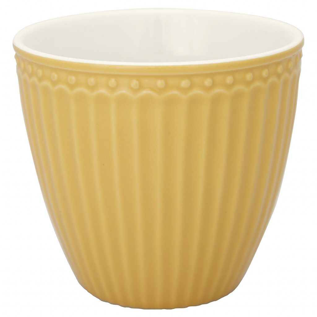 Porcelánový hrnek na latté Alice Honey Mustard