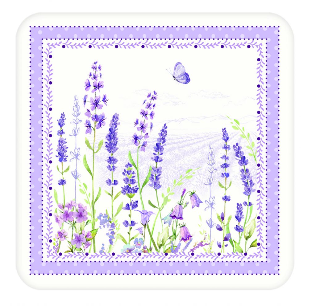 Korkové podložky pod skleničky Lavender Field
