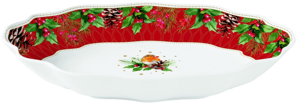 Porcelánový servírovací talíř Christmas Berries