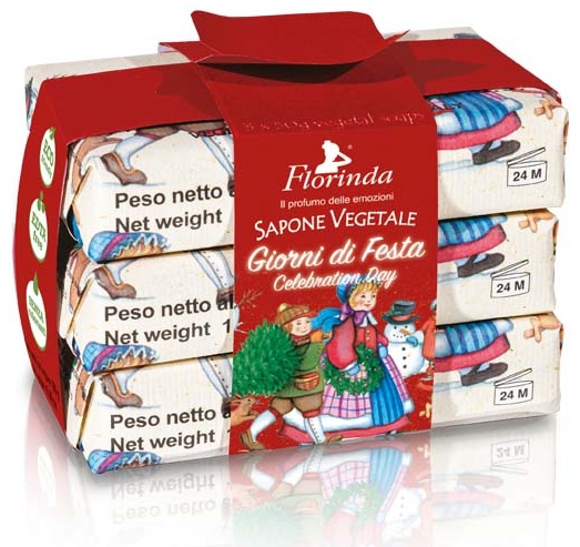 Vánoční dárkové balení tří mýdel 50 g Giorni Di Festa