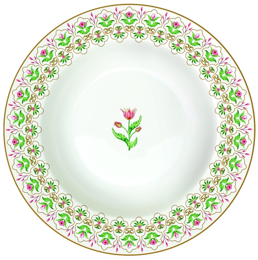 Porcelánový polévkový talíř Botanic Chic