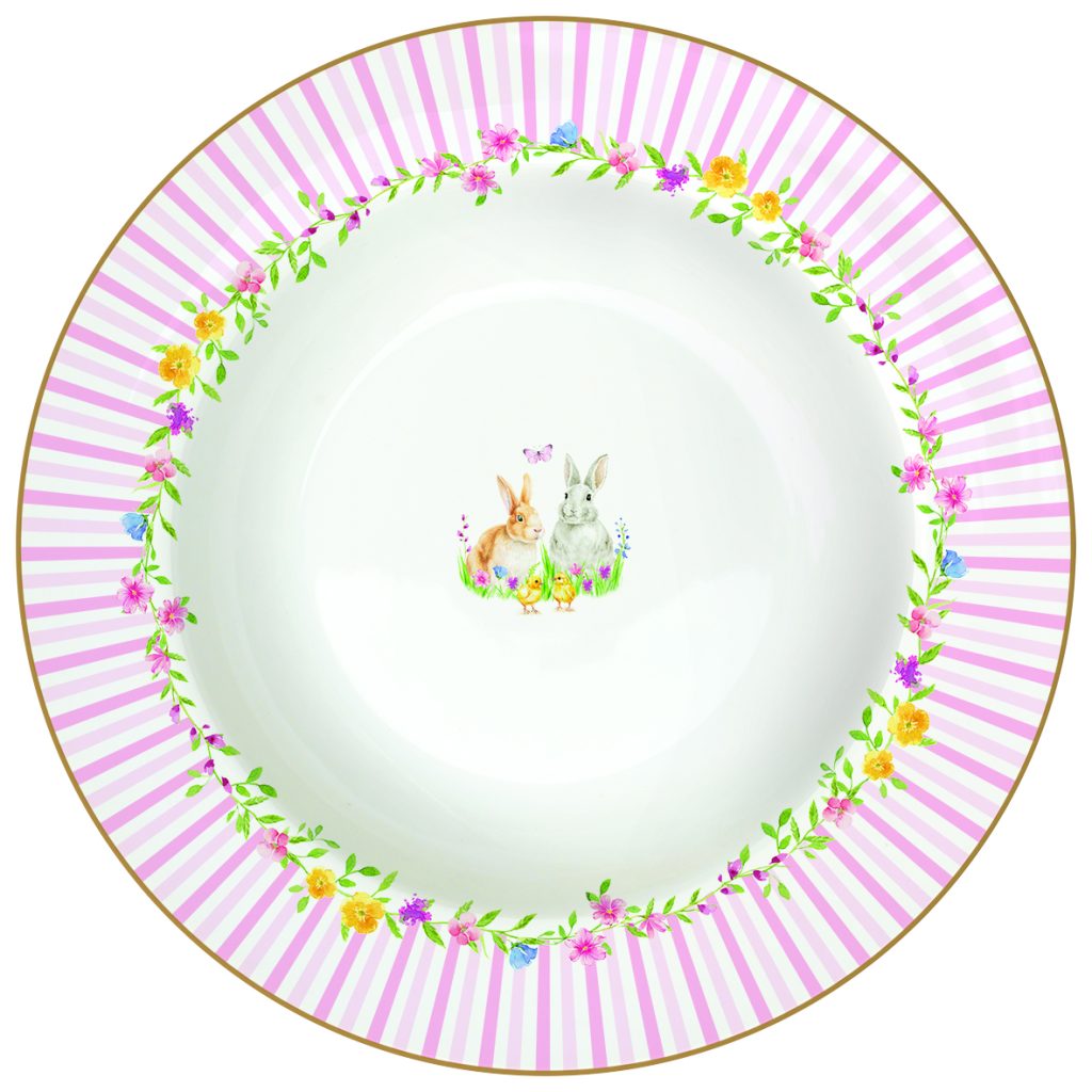 Porcelánový polévkový talíř Happy Easter
