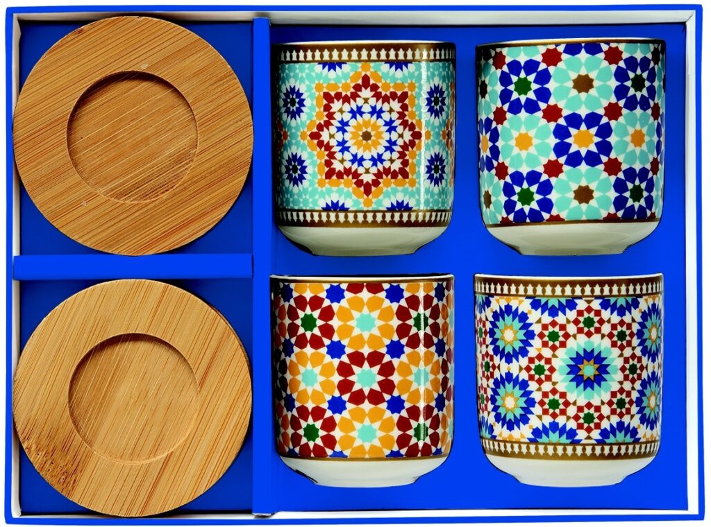 Sada čtyř pohárků na kávu Marrakech