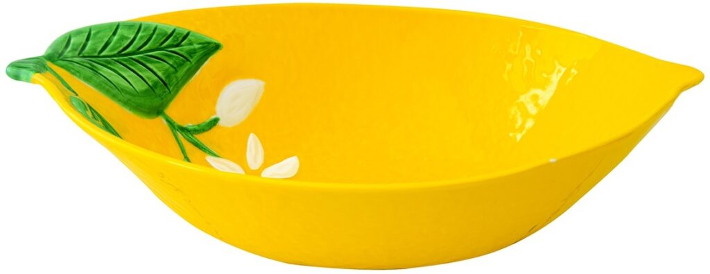 Porcelánová miska Fleurs Et Citrons ve tvaru citronu