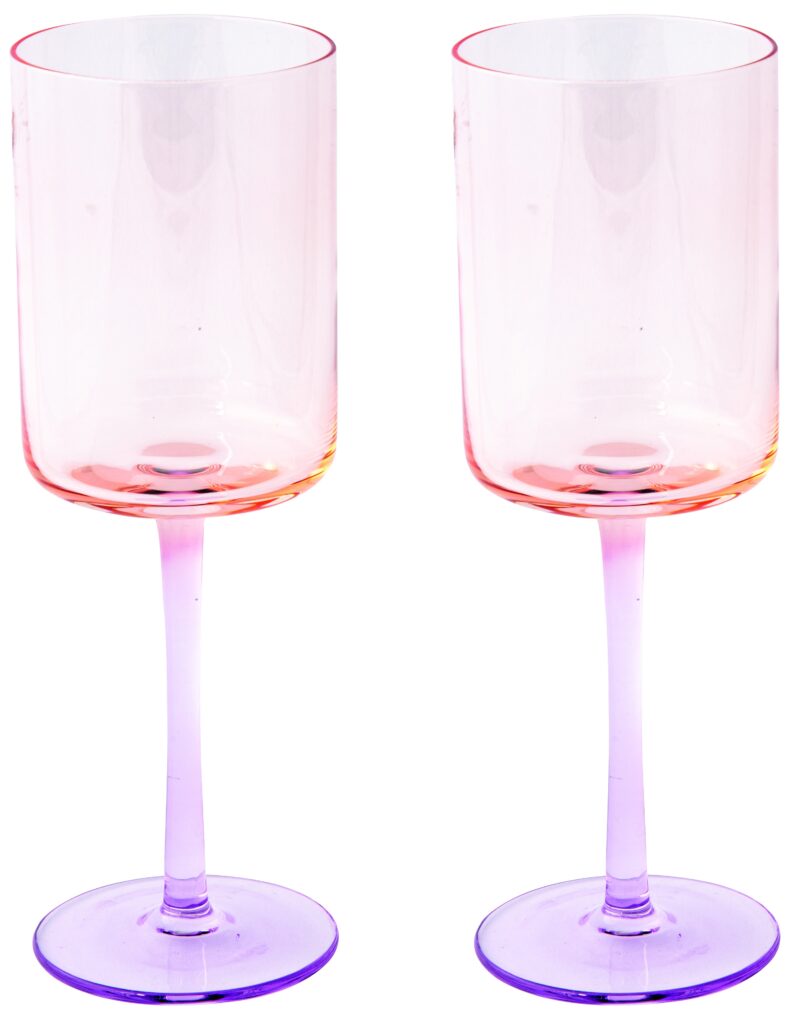 Sada dvou skleniček na víno Rainbow Orange Violet